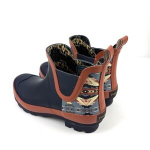 Pendleton Sierra Ridge Rain Boots 7 Pull On Rubber Southwest Aztec Bootie Womens